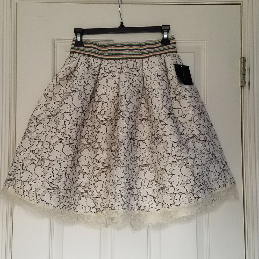 HeartSoul Lace Lined Flare Skirt